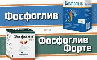 Фосфоглив или Фосфоглив Форте — что лучше?