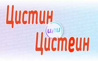 Цистин и Цистеин — в чем разница?