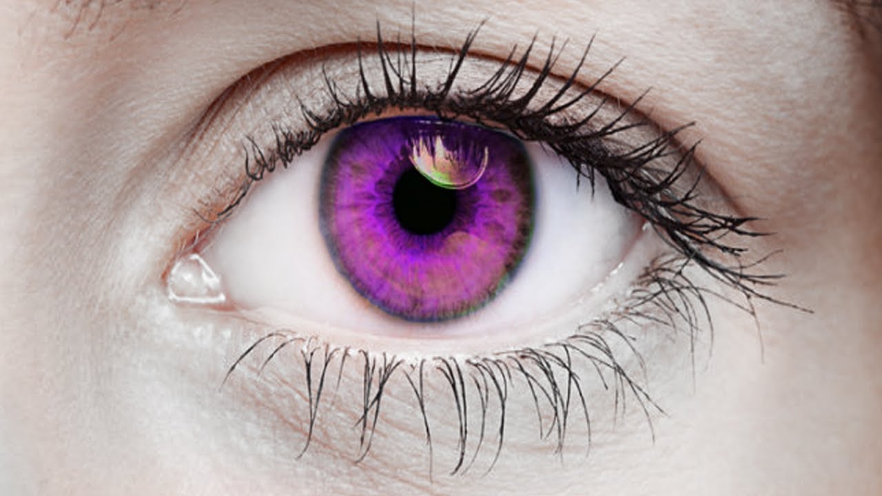 Фиолетовый цвет глаз