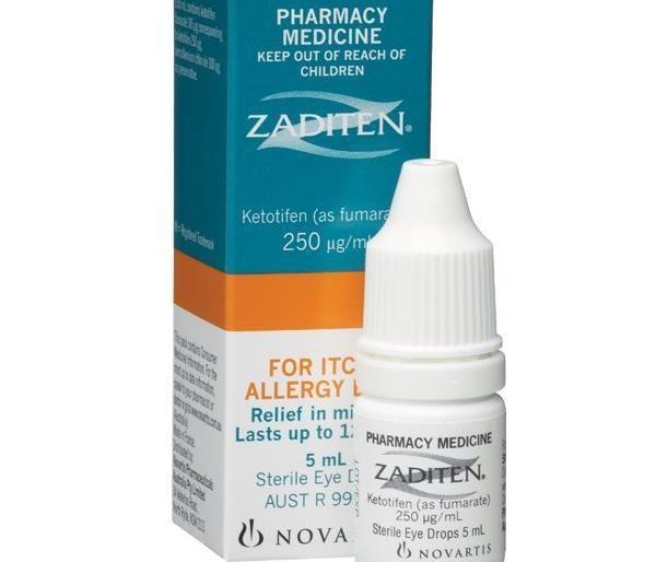 Глазные капли Задитен